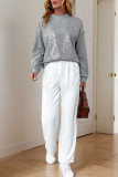 Sequined Round Neck Long Sleeved Sweatshirt
