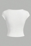 Solid Color Deep V-neck Sleeveless Vest