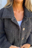 Lamb Wool Large Size Lapel Cardigan Jacket