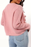 Bow Tie Long Sleeved Knitted Cardigan