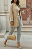 Solid Color Cuff Striped Printed Suit Jacket