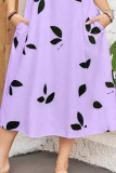 Large Size V Neck  Pocket Dress