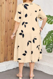 Large Size V Neck  Pocket Dress