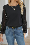 Grenadine dendritic bead Long-sleeved T-shirt
