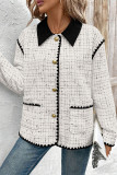 Plaid Printed Lapel Long Sleeved Jacket