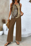 Large Size Sleeveless Vest Pants Two-piece Set