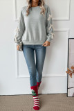Valentine's Day Bow Long Sleeved Round Neck Shirt