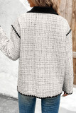 Plaid Printed Lapel Long Sleeved Jacket