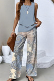 Large Size Sleeveless Vest Pants Two-piece Set