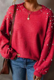 Pearl Round Neck Long Sleeved Sweater