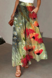 Printed Loose High Waisted Haren Casual Pants