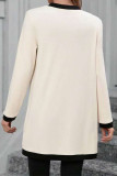 Solid Color Button Long Sleeved Cardigan Jacket
