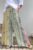 Printed Loose High Waisted Haren Casual Pants