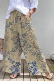 Printed Loose High Waisted Haren Casual Pants