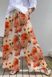 Printed Loose High Waisted Haren Casual Pants