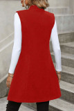 Solid Color Sleeveless Button Cardigan Suit Vest