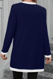 Solid Color Button Long Sleeved Cardigan Jacket