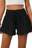 Solid Color High Elastic Waist Shorts