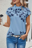 Floral Print Short Sleeved Loose Shirt