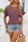 Round Neck Lace Loose Short Sleeved T-shirt