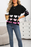 Valentine's Day Long Sleeved Round Neck Knitted Sweater