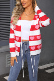 Love Printed Long Sleeved Cardigan Sweater