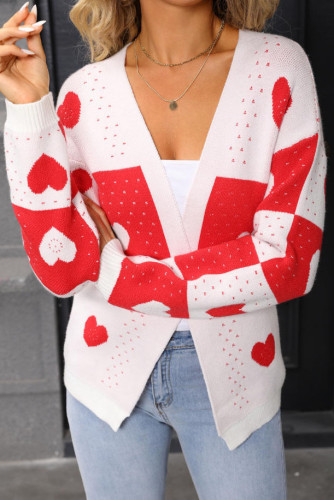 Valentine's Day Love Long Sleeve Cardigan Sweater