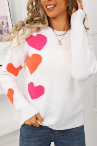 Valentine's Day Love Jacquard Long Sleeve Sweater