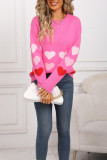 Valentine's Day Long Sleeved Round Neck Knitted Sweater