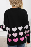 Valentine's Day Long Sleeved Round Neck Knitted Sweater