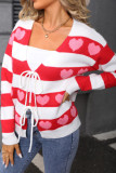 Love Printed Long Sleeved Cardigan Sweater