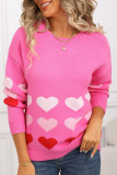 Valentine's Day Long Sleeved Round Neck Knitted Sweater