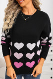 Valentine's Day Long Sleeved Round Neck Knitted Sweater