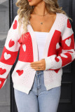 Valentine's Day Love Long Sleeve Cardigan Sweater