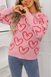 Valentine's Day Knitted Round Neck Sweater
