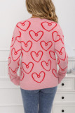 Valentine's Day Knitted Round Neck Sweater
