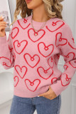 Valentine's Day Knitted Round Neck Sweater