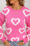 Valentine's Day Round Neck Long Sleeved Loose Sweater