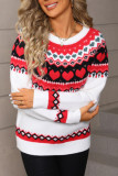 Valentine's Day Love Printed Round Neck Sweater