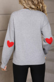 Valentine's Day Big Peach Heart Knitted Sweater