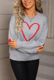 Valentine's Day Big Peach Heart Knitted Sweater