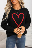 Valentine's Day Big Peach Heart Knitted Sweater