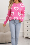 Valentine's Day Round Neck Long Sleeved Loose Sweater