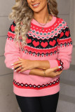 Valentine's Day Love Printed Round Neck Sweater
