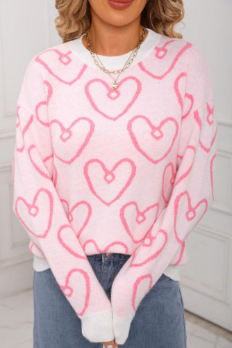 Valentine's Day Knitted Round Neck Sweater