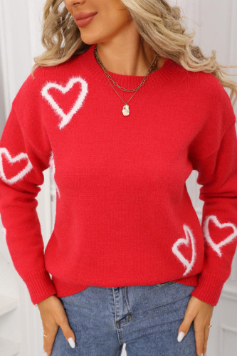 Valentine's Day Heart-shaped Loose Sweater