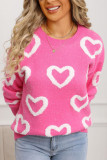 Valentine's Day Round Neck Long Sleeved Loose Sweater