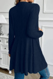 Nail Bead Solid Color Long Sleeved Cardigan Jacket