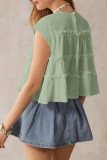 Solid Color Round Neck Short Sleeved Doll Shirt