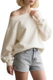 Large Size One Shoulder Long Sleeved Sweatshirt